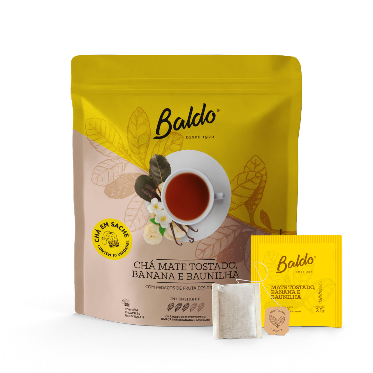 CHÁ MATE BANANA E BAUNILHA 10x2,5g