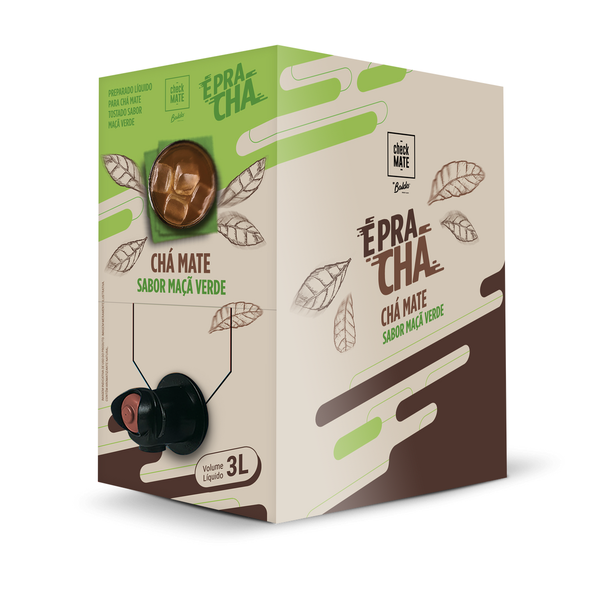 CHÁ MATE SABORIZADO MAÇÃ VERDE 3l
