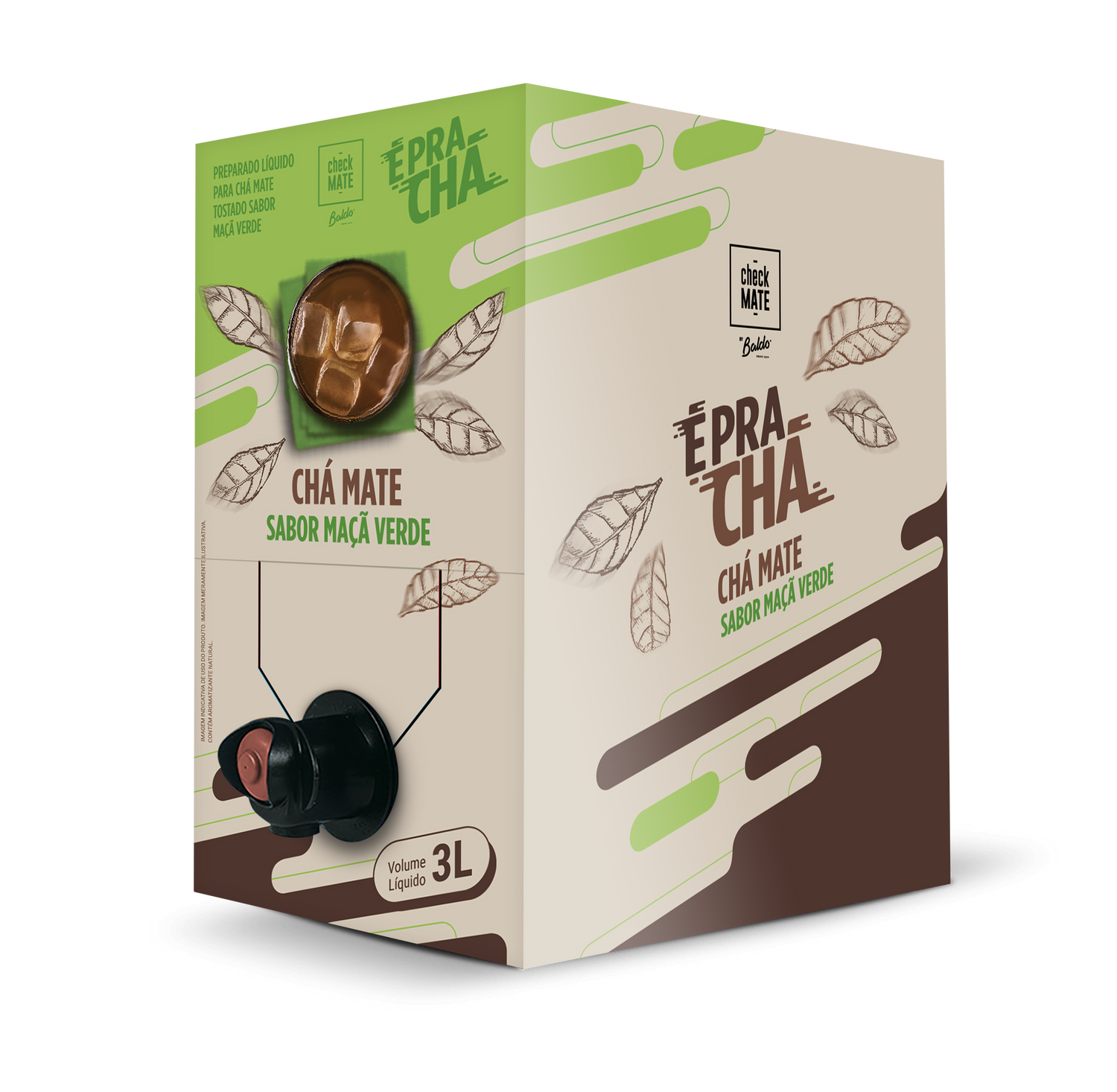 CHÁ MATE SABORIZADO MAÇÃ VERDE 3l