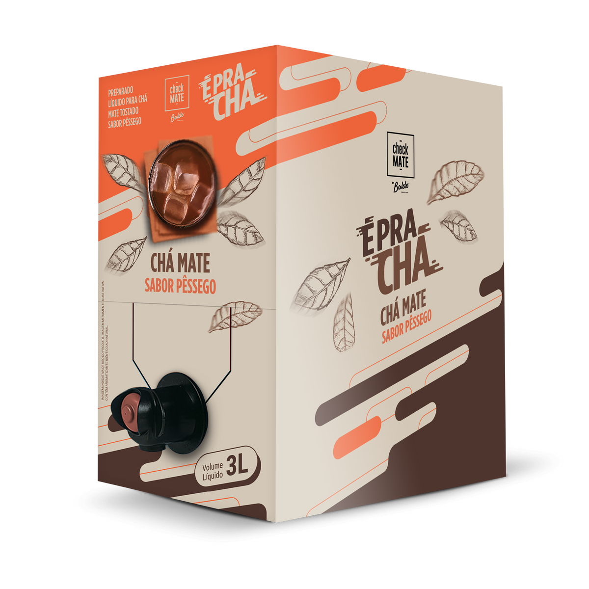 CHÁ MATE SABORIZADO PÊSSEGO 3l