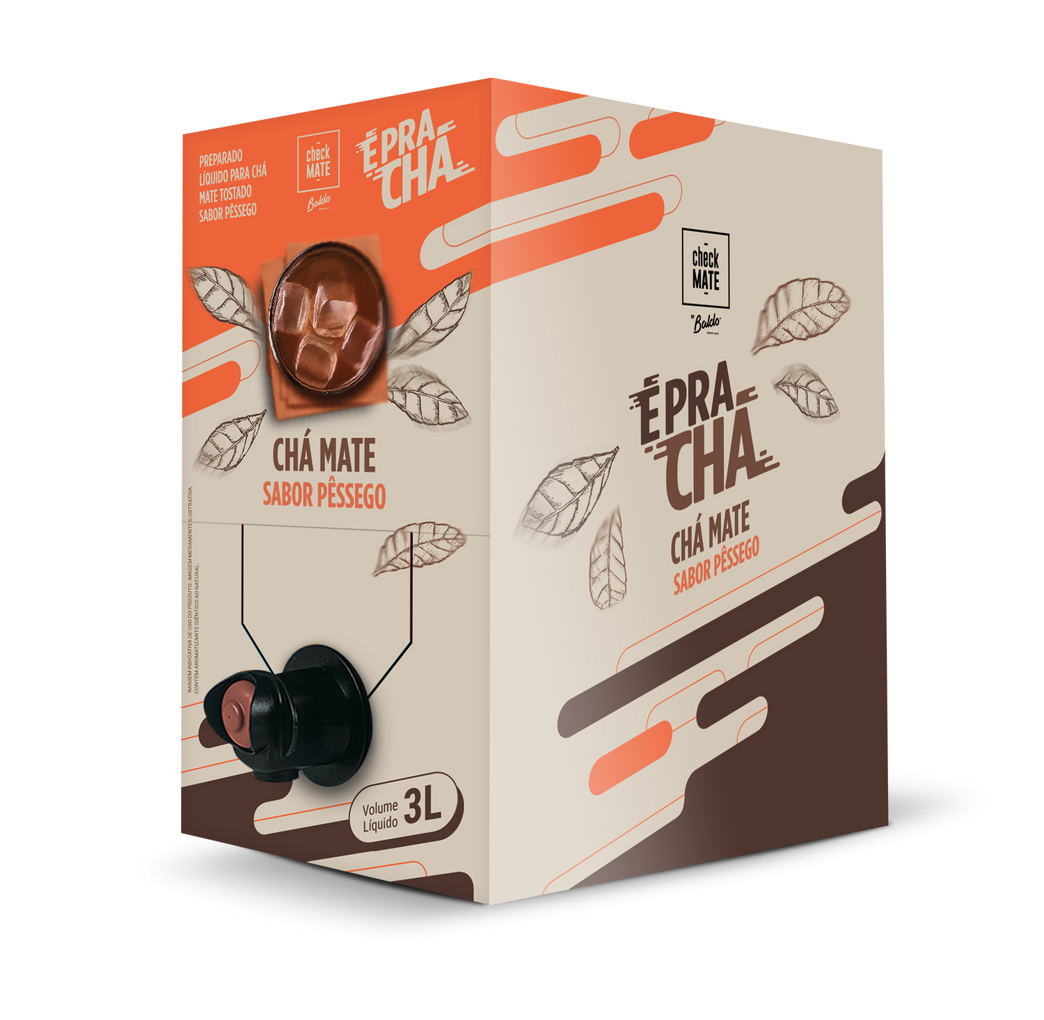 CHÁ MATE SABORIZADO PÊSSEGO 3l