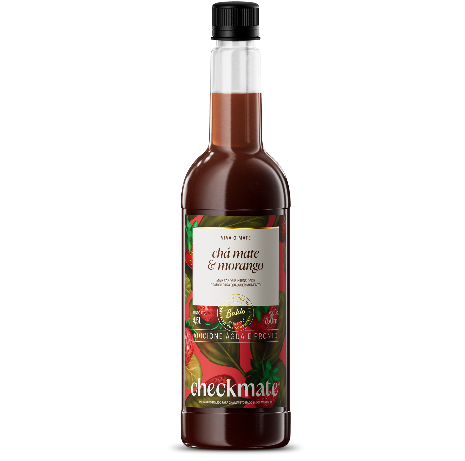 CHÁ MATE SABORIZADO MORANGO 750ml