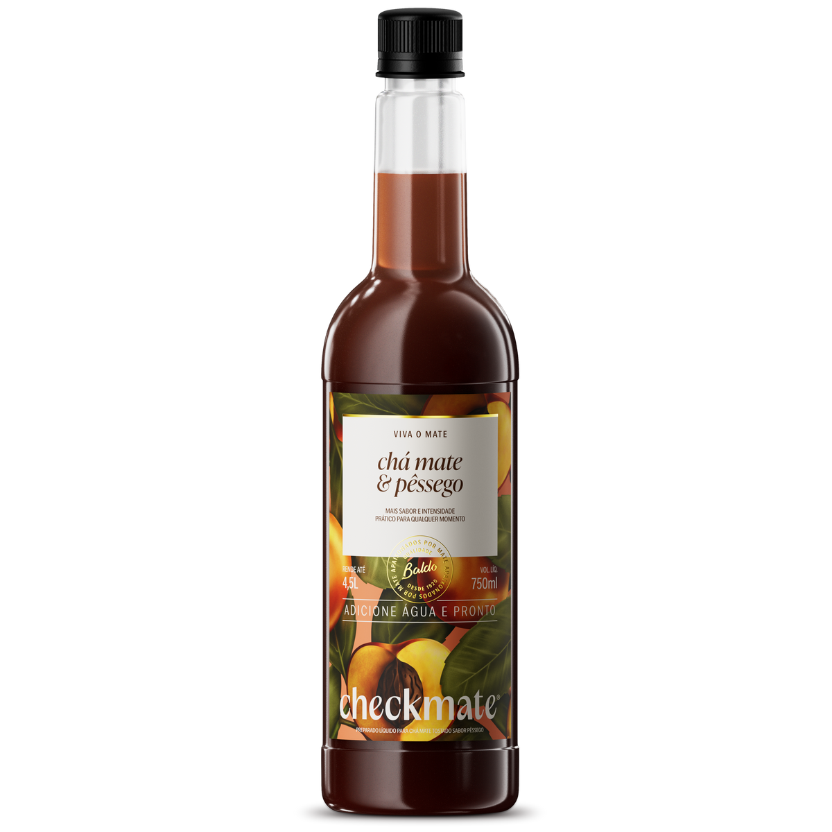 CHÁ MATE SABORIZADO PÊSSEGO 750ml