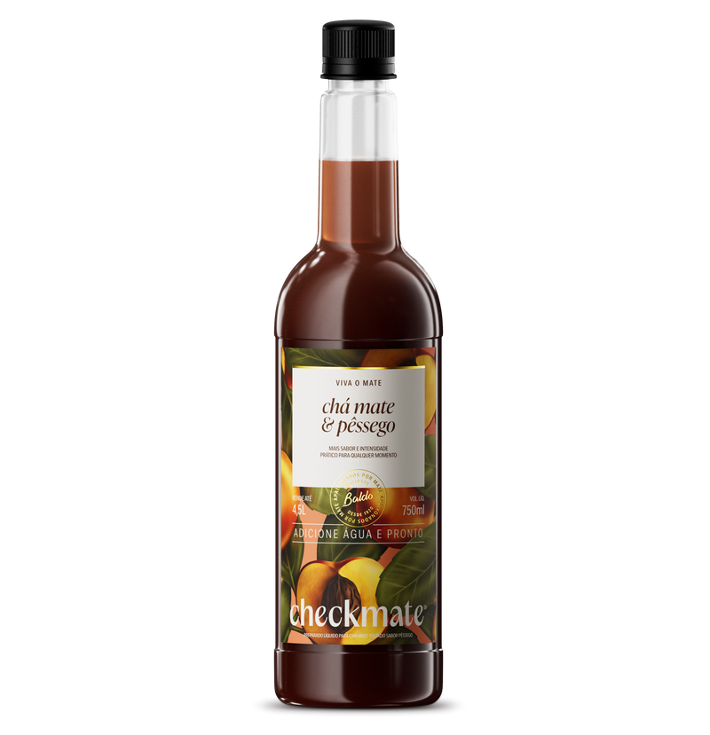 CHÁ MATE SABORIZADO PÊSSEGO 750ml